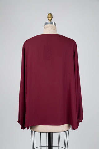 Blouse bordeaux en chiffon (14/16)