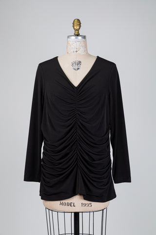 Black gathered knit sweater (14/16)