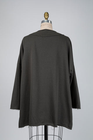 Khaki green fleece sweatshirt (M/L)