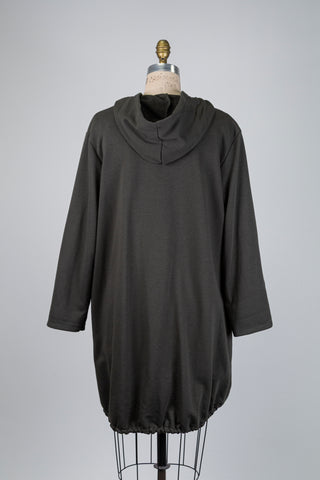 Veste à capuchon vert kaki esprit urbain  (M/L)