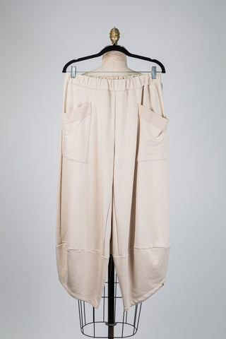 Sand beige balloon-fit trousers (M/L)