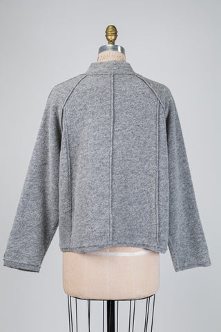 Grey boiled wool jacket (O/S)