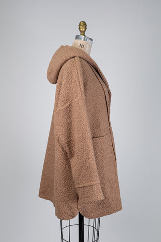 Veste oversized camel à texture bouclée (S/M)