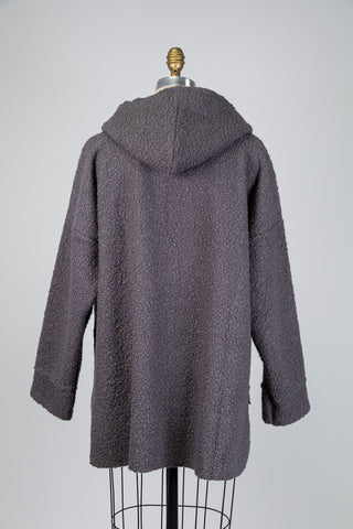 Veste oversized grise à texture bouclée (S/M)