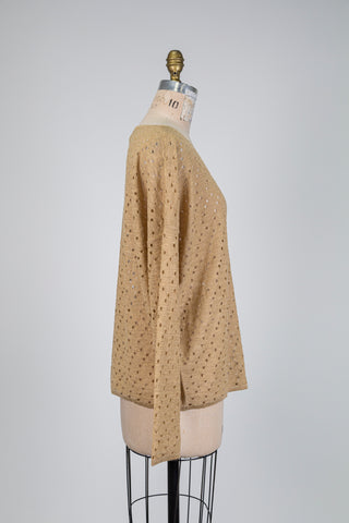 Golden light drop sweater (OS)