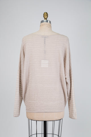 Chandail en maille fine beige (TU)