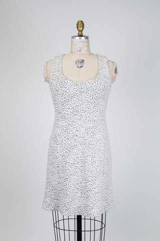 Robe en tweed de coton blanc chiné (2)