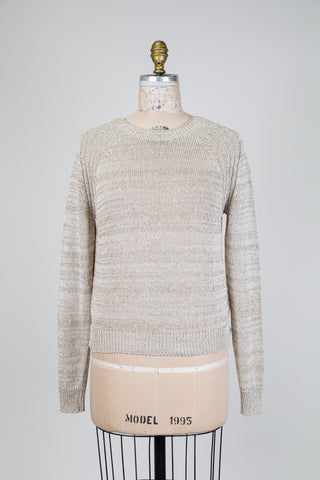 Sparkly mottled grey knit sweater (OS)