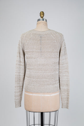 Sparkly mottled grey knit sweater (OS)
