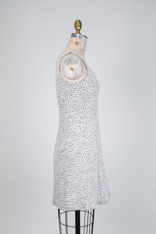Robe en tweed de coton blanc chiné (2)
