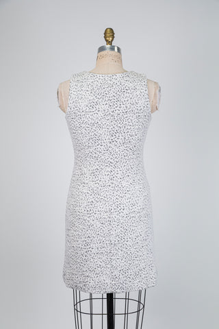 Robe en tweed de coton blanc chiné (2)