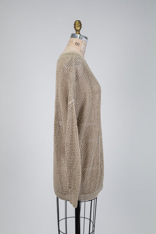 Latté oversized openwork knit sweater (OS)