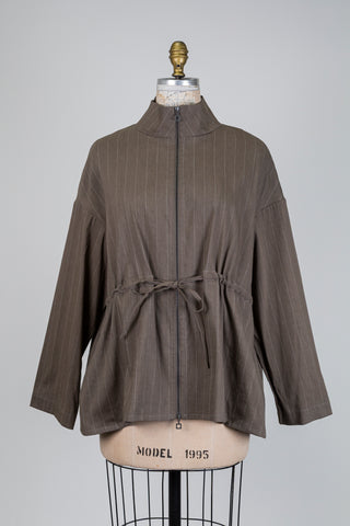 Taupe jacket with white stripes (XS to XL)