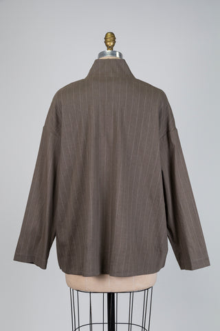 Taupe jacket with white stripes (XS to XL)