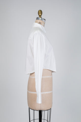 Chemisier écourté blanc (6)