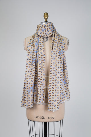 foulard beige grains de café (TU)