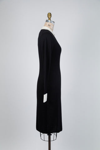 Black Knitted Shirt Dress (XS-S)