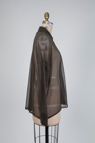Sheer green cotton knit blouse (OS) *imp*