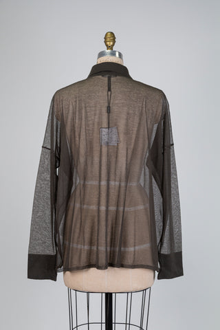 Sheer green cotton knit blouse (OS) *imp*