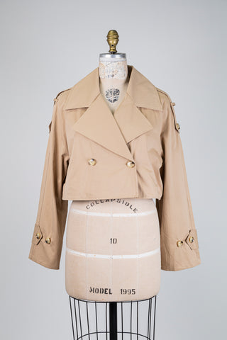 2-in-1 beige trench coat with detachable waist (10 to 14)