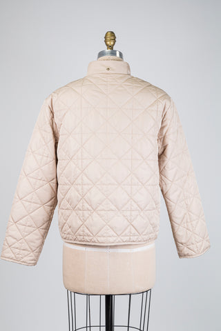 Veste matelassée beige à col châle amovible (2-4-6-8-12-14)