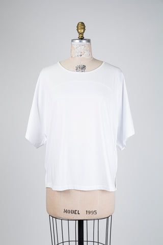 T-shirt blanc à manches amples (S/M+)