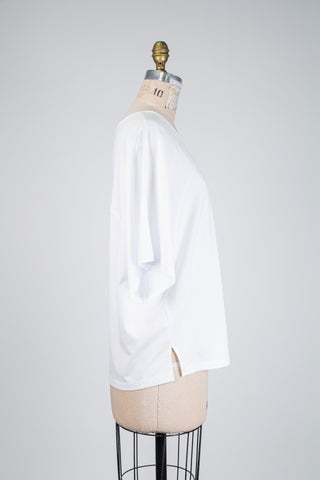T-shirt blanc à manches amples (S/M+)
