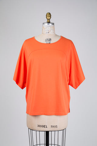 T-shirt corail à manches amples (S/M)