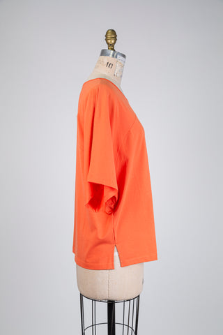 T-shirt corail à manches amples (S/M)