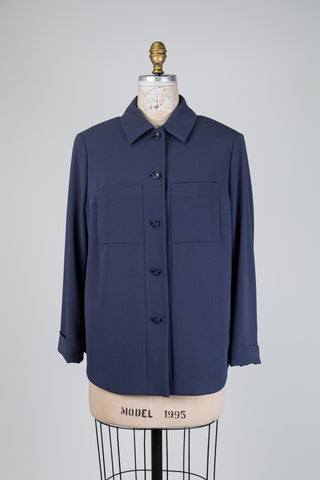 Veste surchemise utilitaire bleu acier (12)