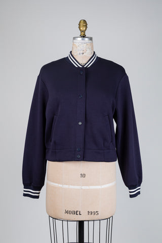 Bomber varsity en jersey marine (4+6)