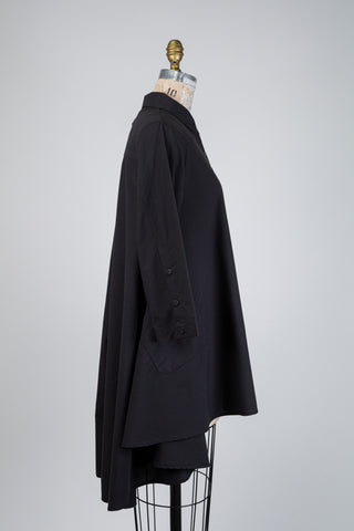 Black A-line blouse (S+)