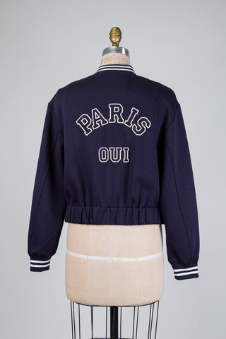 Bomber varsity en jersey marine (4+6)