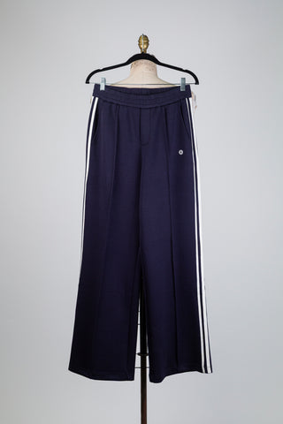 Pantalon jogger marine à liserés crème (6-8-12)