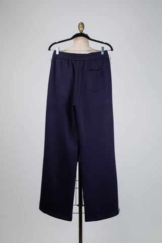Pantalon jogger marine à liserés crème (6-8-12)