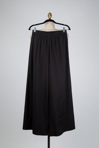 Pantalon noir à jambe large (S)
