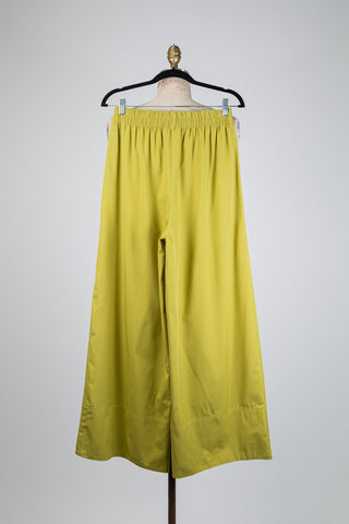 Pantalon chartreuse à jambe large (S)
