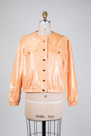 Veste pêche nacrée à boutons dorés (S-L-XL)