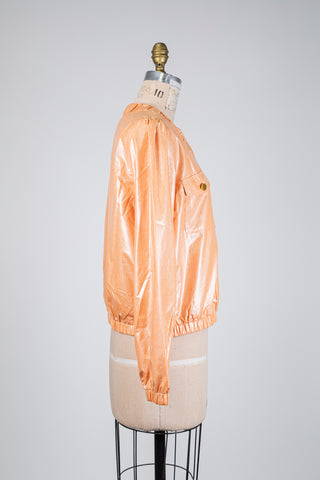 Veste pêche nacrée à boutons dorés (S-L-XL)