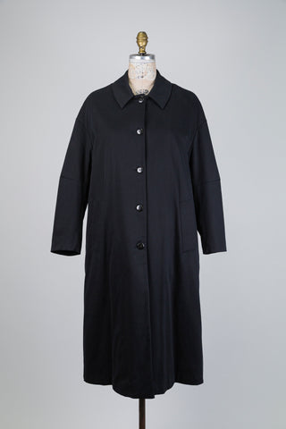Manteau oversized en coton noir (S+)