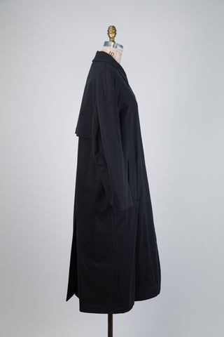 Manteau oversized en coton noir (S+)