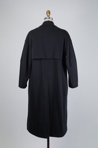 Manteau oversized en coton noir (S+)