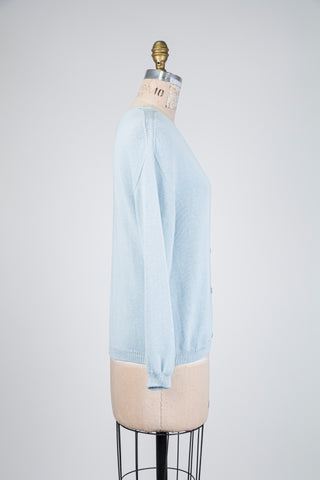 Cardigan en tricot bleu ciel (TU)
