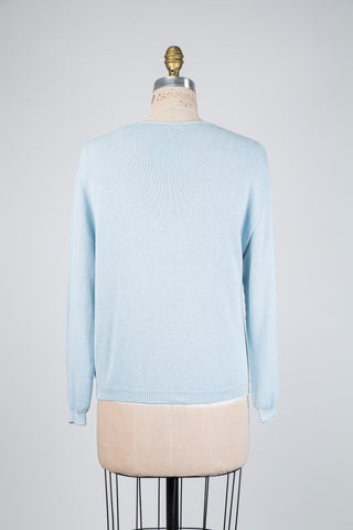 Cardigan en tricot bleu ciel (TU)