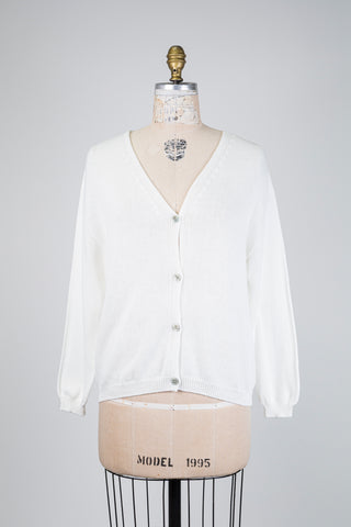 Cardigan en tricot blanc (TU)
