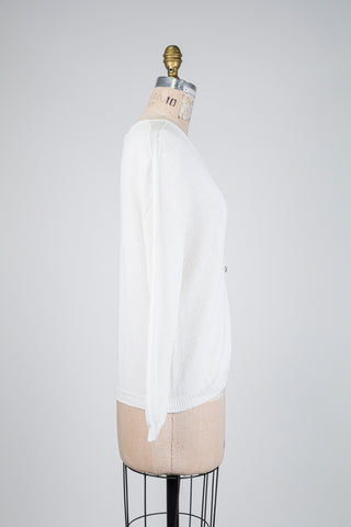 Cardigan en tricot blanc (TU)