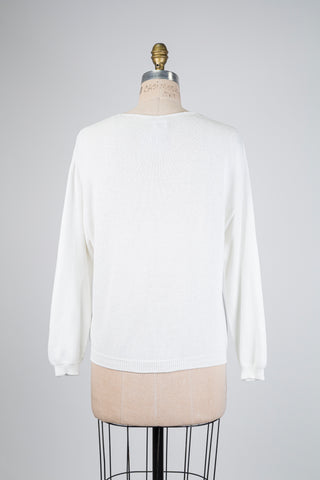 Cardigan en tricot blanc (TU)