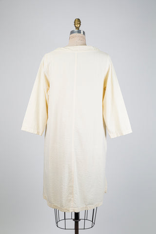 Textured ivory cotton tunic (10+)