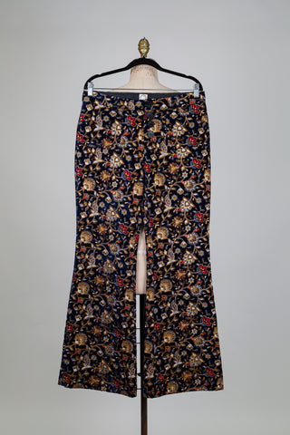 Pantalon en velours floral brodé (6-8-10)