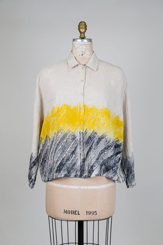 Chemisier beige oversized coup de pinceau (4+6)